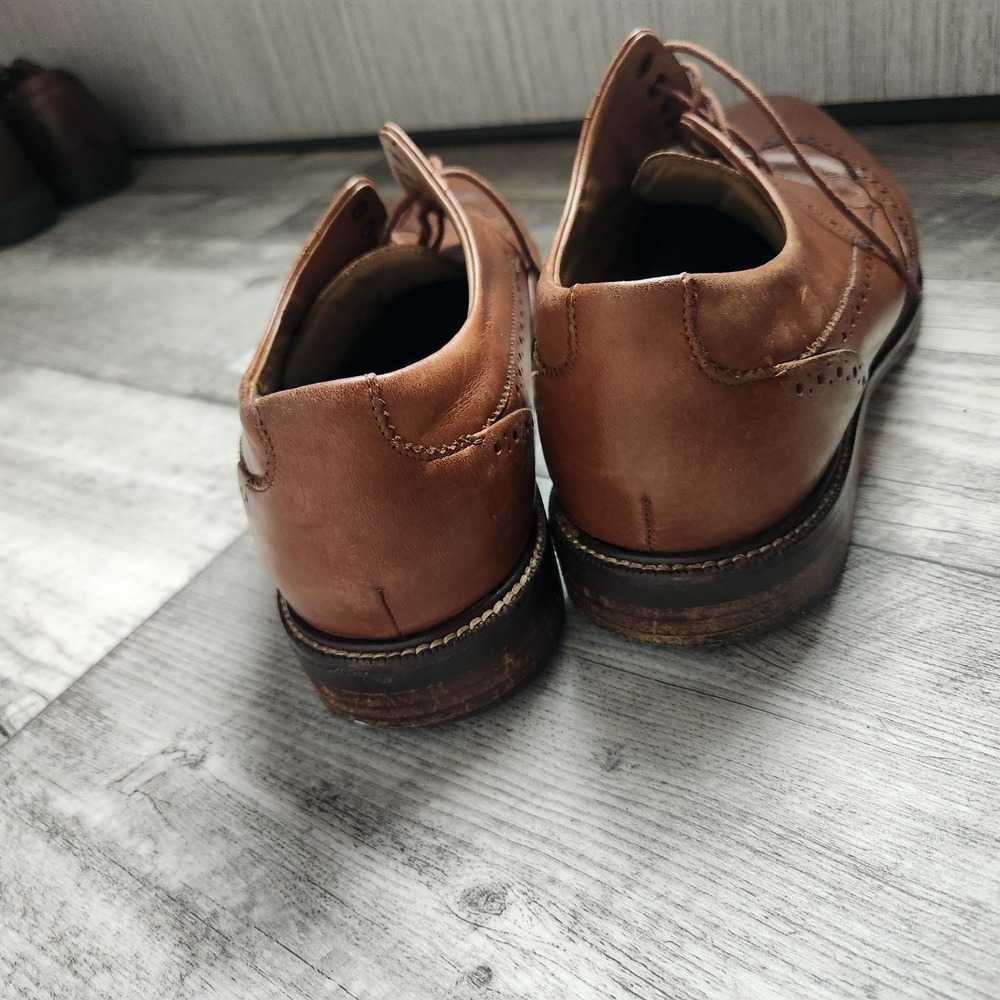 Cole Haan Men Size 10.5 M Grand OS Wingtip Oxford Leather Shoes Brown C20322 - Picture 6 of 8